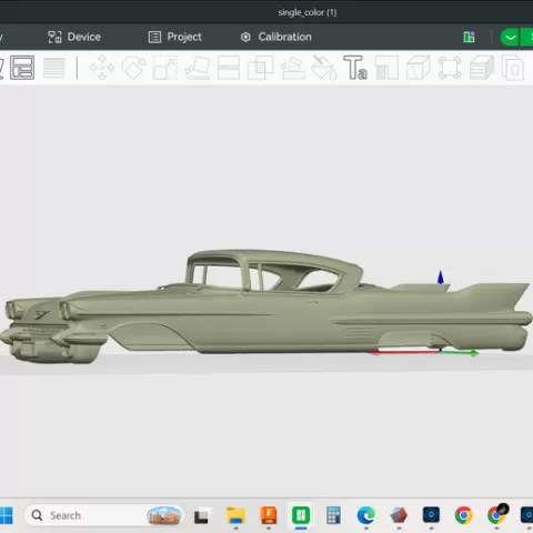 1958 CADILLAC COUPE DEVILLE sedan, high detailed hollow shell model body, resin, fdm, 3d print, stl file