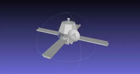 Mariner 9 Mars Probe Basic Printable Model - Julian Danzer
