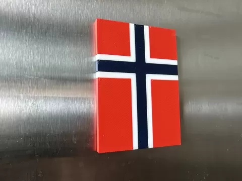 MagFlag: Norwegian Flag Fridge Magnet Multicolor with SVG