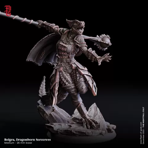 Bolgra, Dragonborn Sorceress by Flesh of Gods