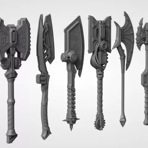 Scifi axes 2 by ForgeBits