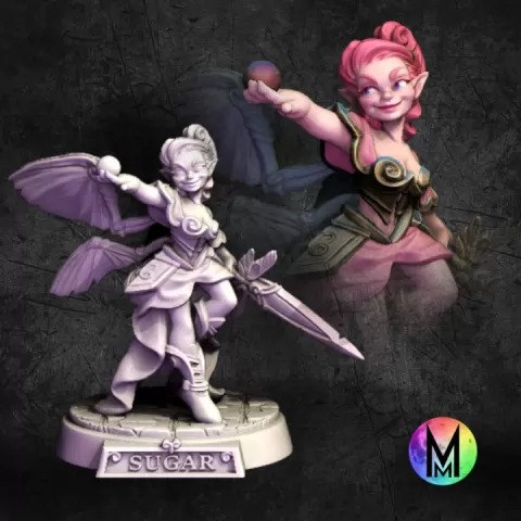 Female fairy- Sugar Plum Fairy ( part of the Nutcracker Set ) by Moonlight Minis- Christine Van Patten