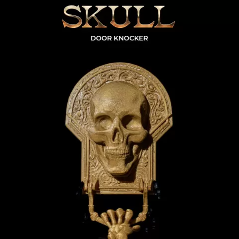 Skull Door Knocker by Stlflix
