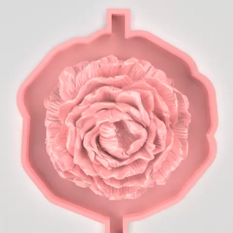 Master Premium Flor de Peonía para Molde de Silicona | Velas Artesanales STL - remium Peony Flower Candle Mold Master | Silicone Mold Matrix STL