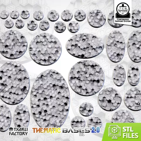 Cyberhex bases (Round) by Txarli Factory