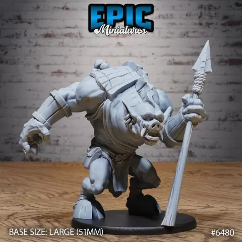 Pig Ogre / Giant Cave Creature / Bulky Animal Raider / Forest Goblin Beast / Goblinoid Monster / Mountain Encounter by Epic-Miniatures