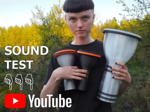 Fully 3D Printable Working Djembe Drum