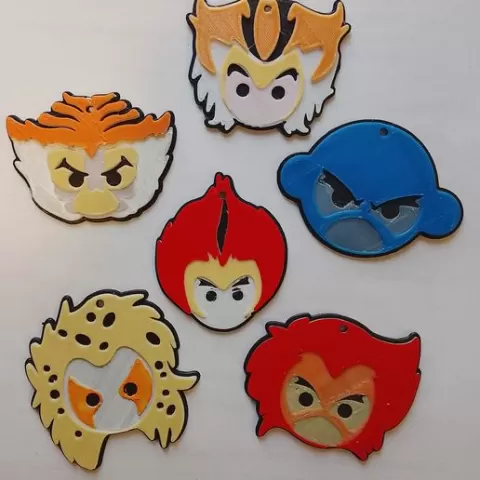 Llavero Thundercats estilo kawaii - Keychain LeonO Cheetara Pantro Tigro Felino Felina