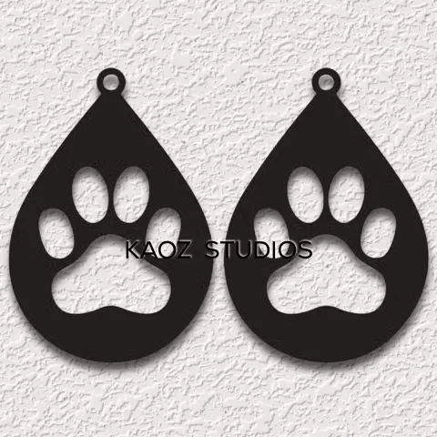 paw print earrings animal prints jewelry cat paw pendants
