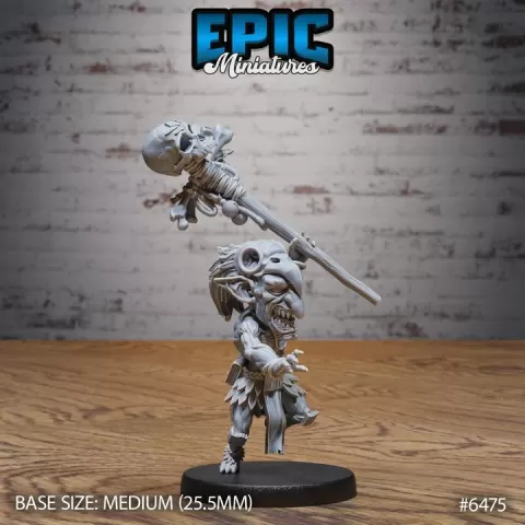 Shaman Goblin Attack / Goblinoid Spellcaster Warrior / Ogre Wizard Warrior / Green Skin Army Magician / Siege Sorcerer Creature / Forest Encounter by Epic-Miniatures