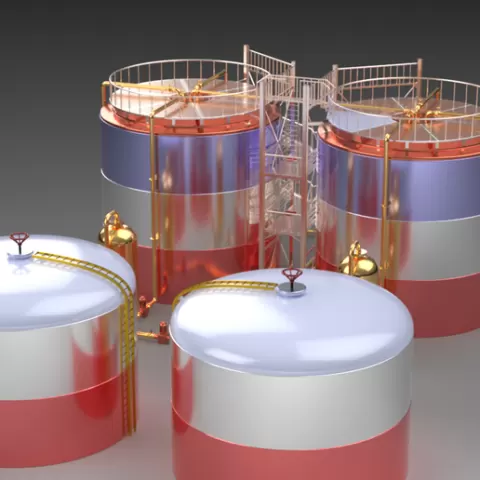 Industrie chimique - Site de stockage et de mélange / Chemical industry - Storage and mixing site