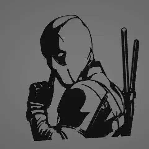 Deadpool in Silent Mode : Iconic Silhouette - 3D Model Ready to Print [PERSONAL LICENCE] : Zen Cart!, The Art of E-commerce
