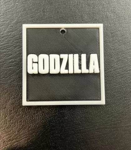 Godzilla 70 years production keychain
