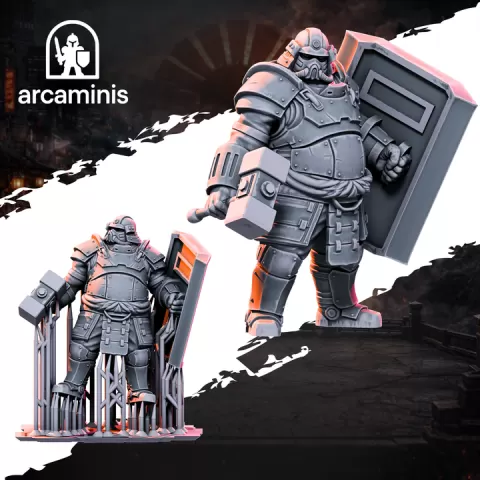 FREE SAMURAI SCI-FI Bastion Brutes Cyberpunk Japanese Army STL RPG Wargames 28mm & 32mm Pre-Supported by ArcaMinis
