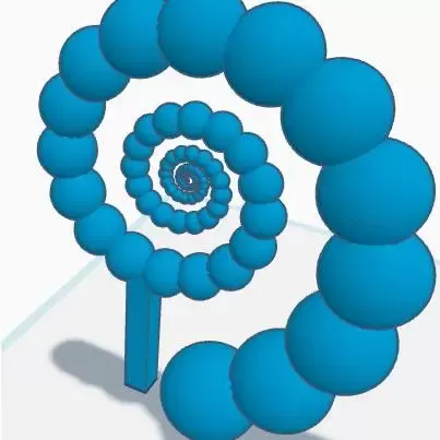 Fibonacci Spiral Decoration. - Burnt