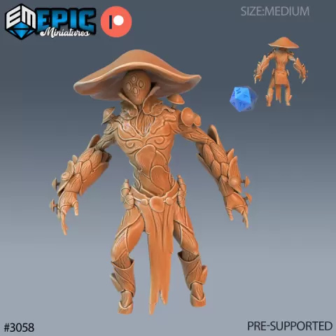 Mushroom Folk / Infested Warrior / Fungus Fighter / Mold Lord / Forest Guard / Swamp Guardian by Epic-Miniatures