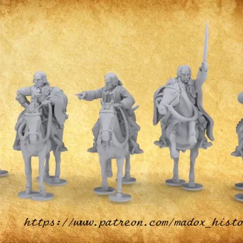 SYW Austrian high command by BattleCat Miniatures