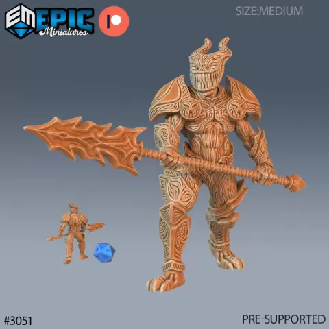 Mold Lord Throne Spear / Mushroom King / Male Forest Warrior / Swamp Guard / Fungus Fighter / Mold Infested Folk by Epic-Miniatures
