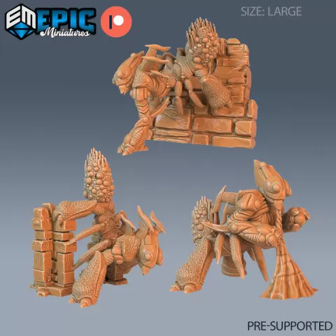 Spider Mushroom Set / Fungus Arachnid / Infested Crawler / Forest Arachne / Wild Animal Encounter by Epic-Miniatures