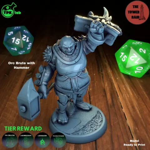 Orc Brute with Hammer by TPK Lab