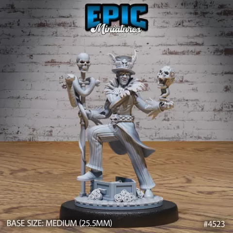 Soul Magician Voodo ‧ DnD Miniature ‧ Tabletop Miniatures ‧ Gaming Monster ‧ 3D Model ‧ RPG ‧ DnDminis ‧ STL FILE