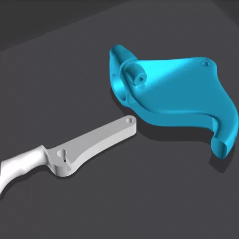Throttle lever for steering bar. Pull action. - LAK