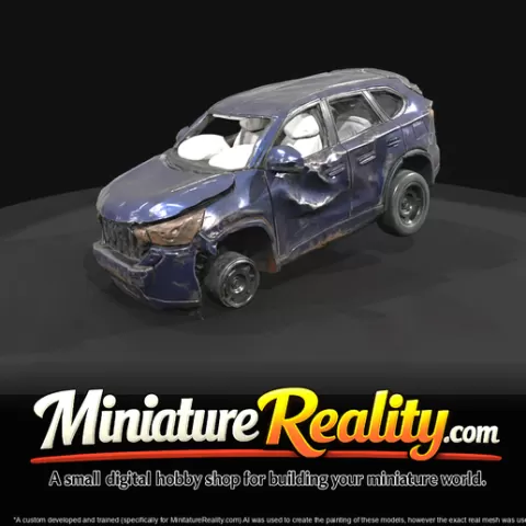 Sports Utility (2010s-2020s) — wrecked modern vehicle - HO 1:87 Master STL (print at any scale)