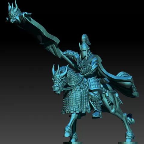 KZKMINIS - Golden Horde - Banner Bearer/Sorcerer by KZKMINIS