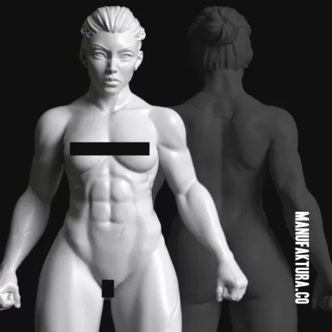 Sedition Series 02b - Female Gene-Forged Warrior Without Armor Plate by Manufaktura Miniatures LLC