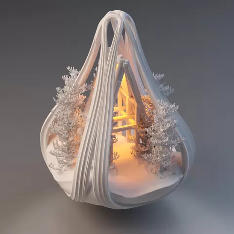 Christmas ornament and/or LED girlande lampshade-04 by Wojciech Pachocki