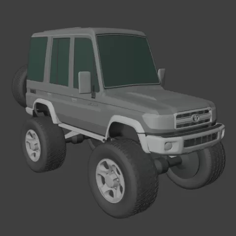 Tooned 2007 J76 Land Crusier TOYOTA Cartoon 3D PRINT STL