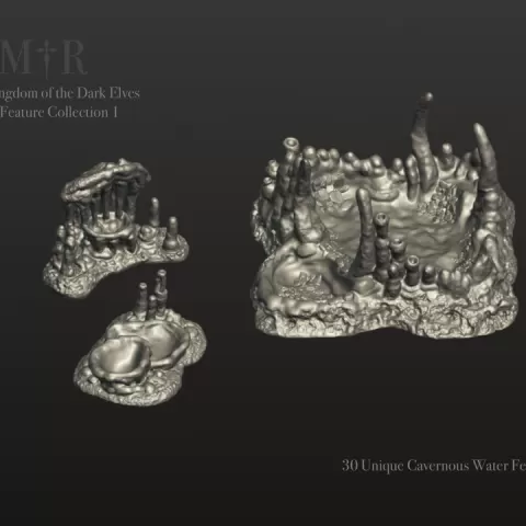 Mystic † Realm's Act 6: Kingdom of the Dark Elves Cavernous Water Features by Mystic † Realm