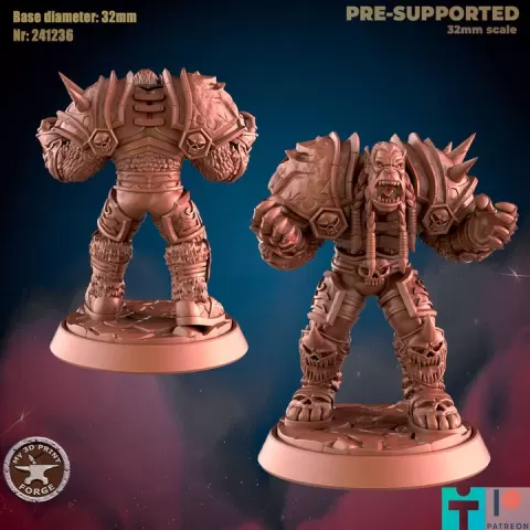 Orc Boss Shouting by My3DPrintForge