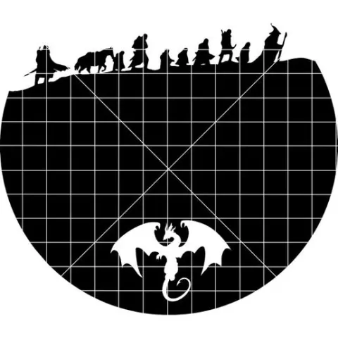 The Lord of the Rings for laser cutting on vinyl record DXF file