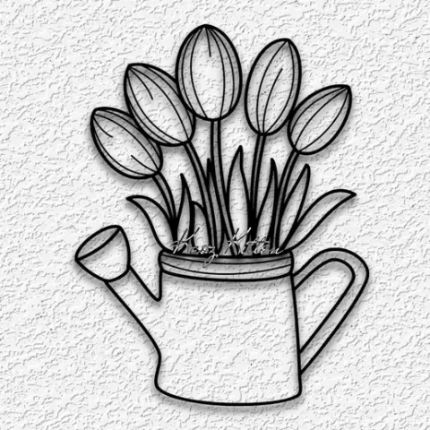 BOUQUET OF TULIPS WALL ART COUNTRY GARDEN HOME DECOR