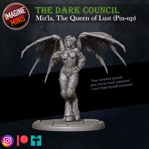 WP - The Dark Council - Miz'la, Queen Of Lust (Pin-up) by Imagine Minis