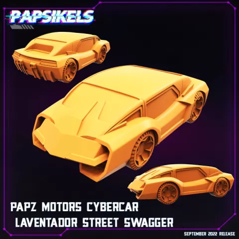 PAPZ MOTORS CYBER CAR LAVENTADOR STREET SWA by PAPSIKELS MINIATURES