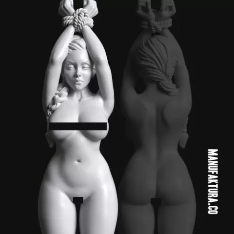 Sub Series 19 – Naked & Bound Female Prisoner Slave by Manufaktura Miniatures LLC