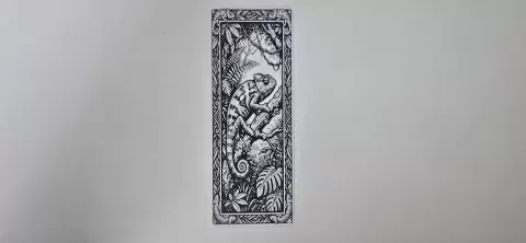 Tropical Chameleon Rainforest Bookmark - 3DMaster1