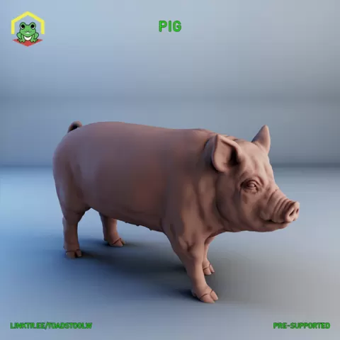 Pig - STL - RPG MINIATURE
