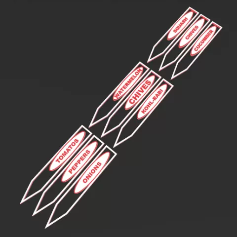 Veg Garden Patch Name Spikes / Pegs