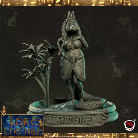 Taweret, Goddess of Childbirth Diorama (Pre-supported) by Mojibake Collectibles