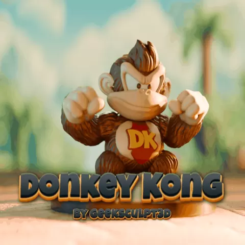 Donkey Kong 3D Figurine – Printable Nintendo Character Statue for Gamers and Collectors