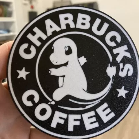Pokemon Charbucks coffee coaster