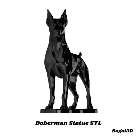 Doberman Guardian Statue - Bagul3D