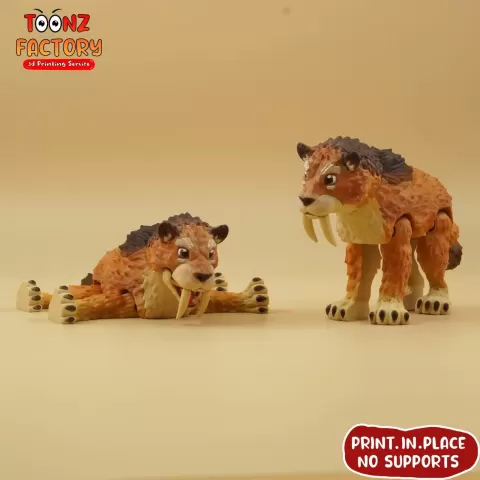 Print In Place Flexi Sabertooth - ToonzFactory