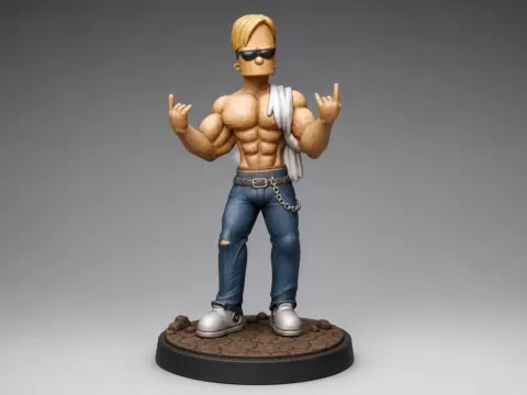 Muscle Bart The RebelRockstar Fitness Style Statue