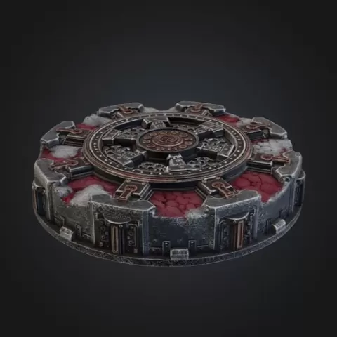 Arcane Industrial Altar - Grimdark Mechanical Display Base