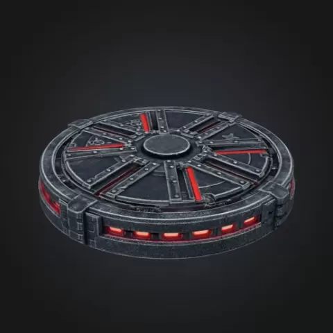 Cybernetic Tech Platform - Sci-Fi Glowing Display Base