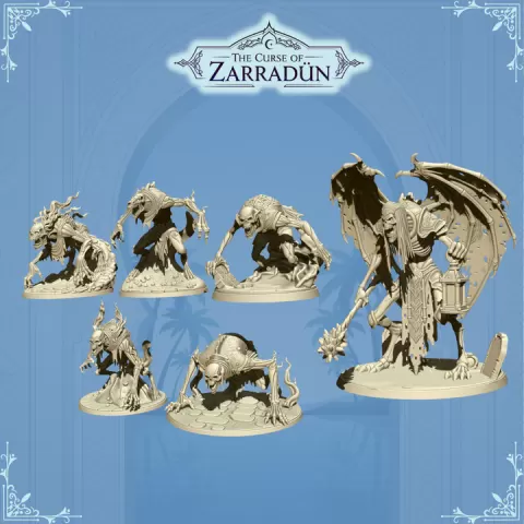 Ghoul King and Ghouls - Curse of Zarradun by MiniaturesCraze